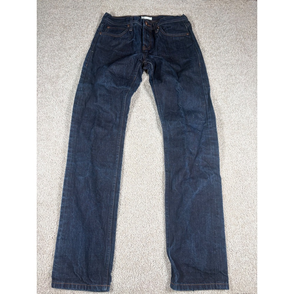 Unbranded Brand UB101 Skinny Fit 14.5oz Selvedge Raw Denim Jeans Indigo Blue 31